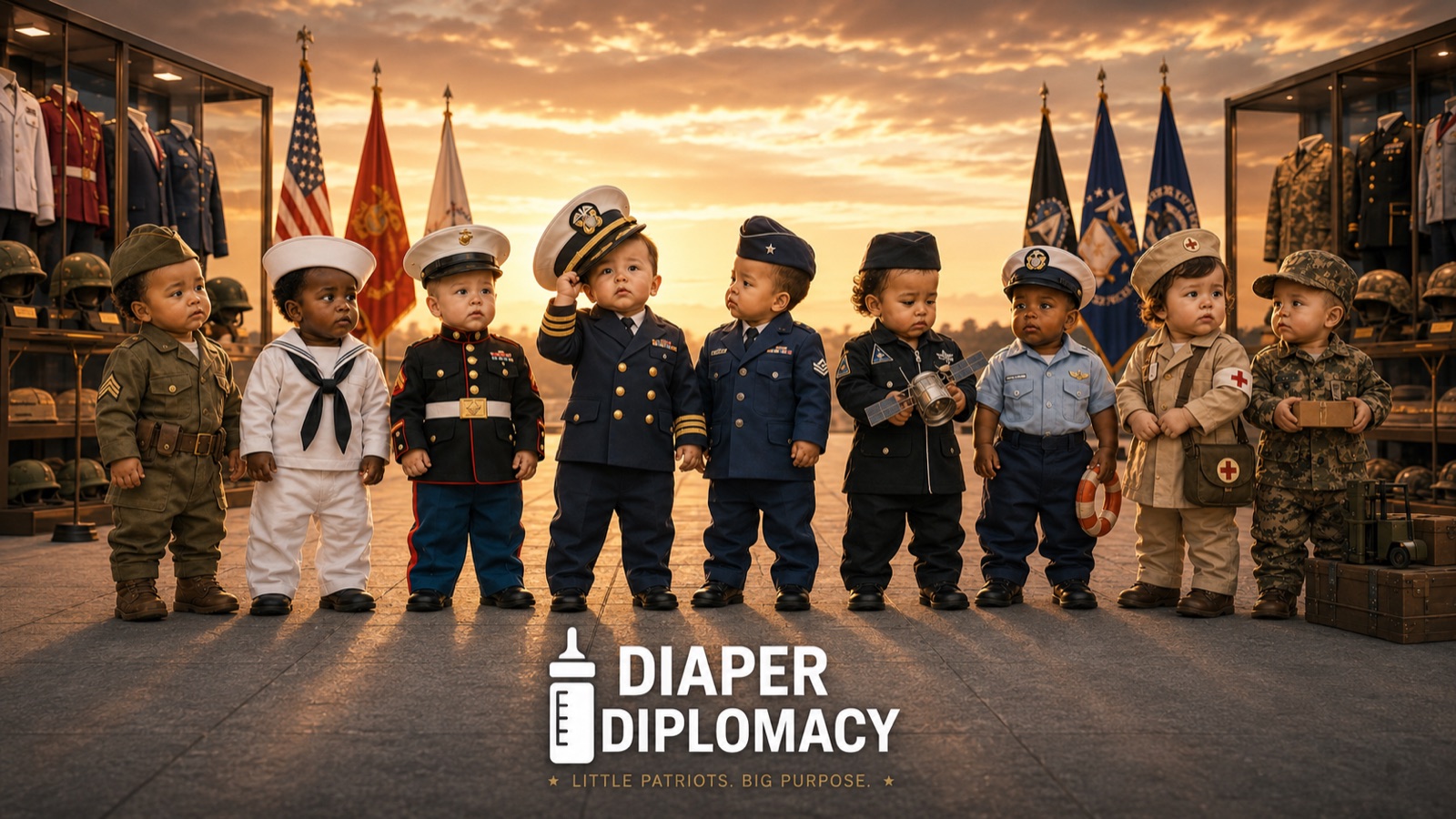 Diaper Diplomacy military tribute lineup across branches