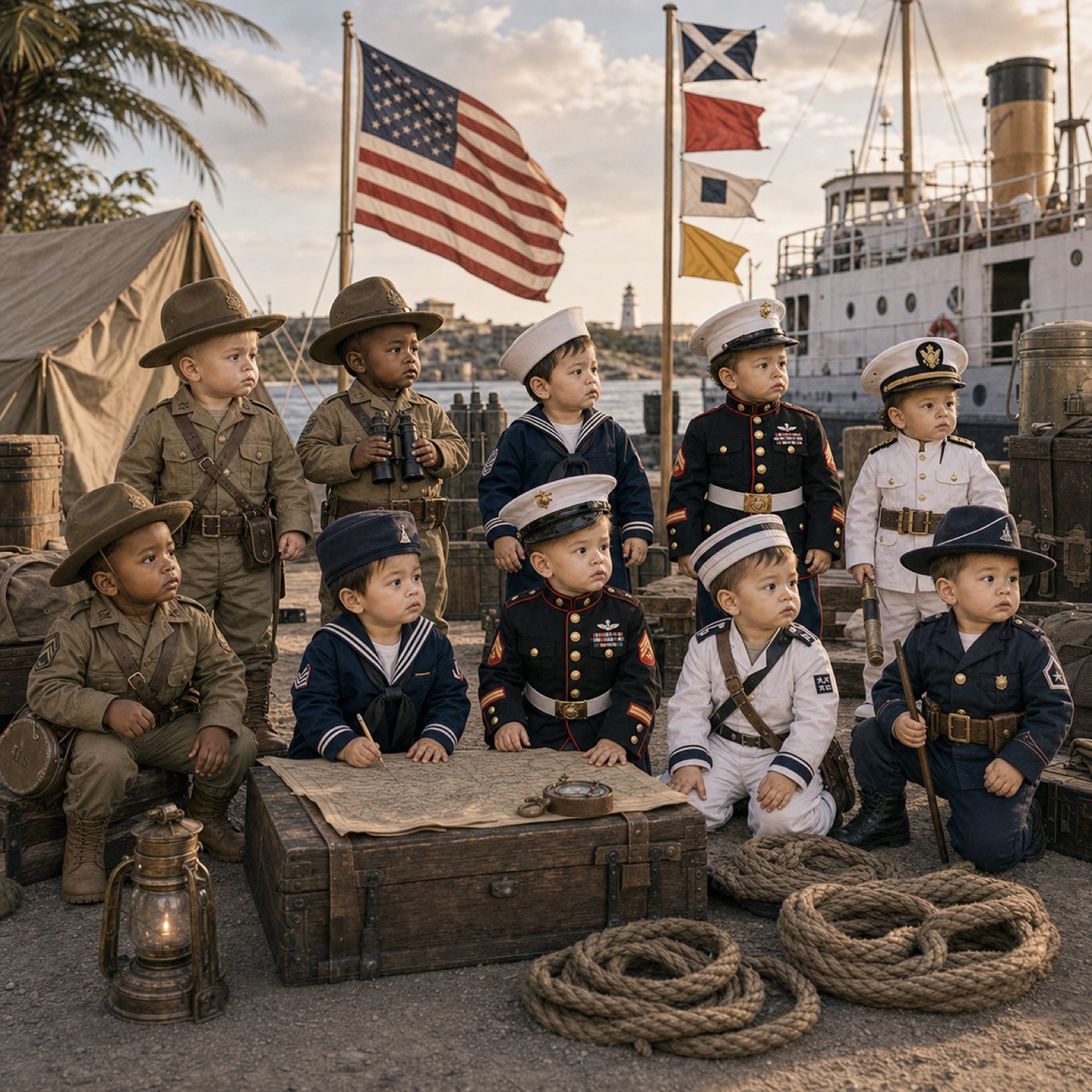 Spanish-American War Army Navy Marine and Revenue Cutter tribute