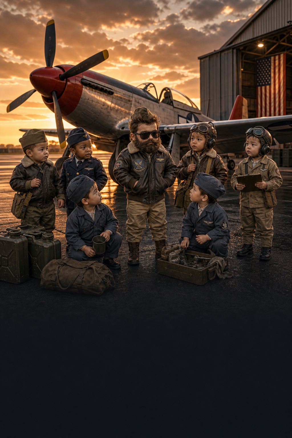 World War II Tuskegee Airmen flightline tribute