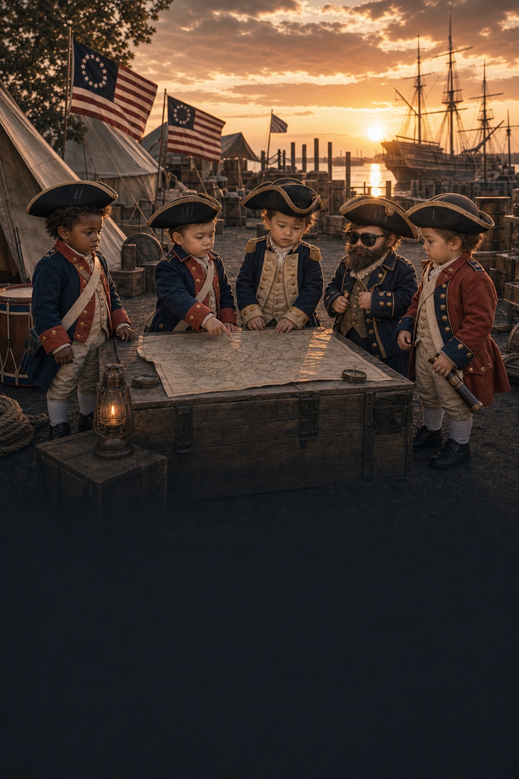 Revolutionary War Army Navy and Marine tribute